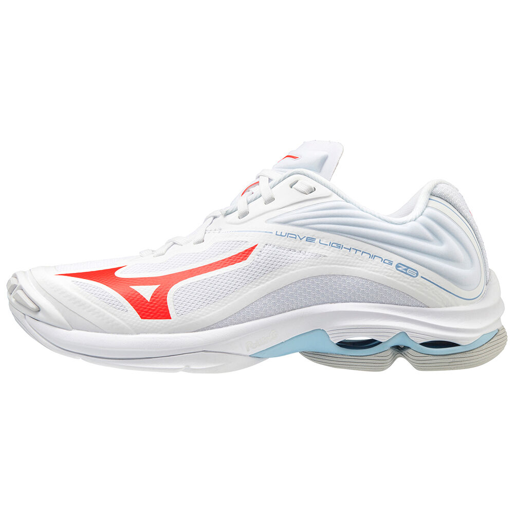 Sapatilhas Voleibol Mizuno Wave Lightning Z6 - Mulher - Branco/Azuis - PVSYK7219